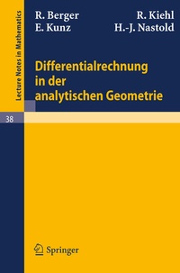 Abbildung von: Differentialrechnung in der analytischen Geometrie - Springer