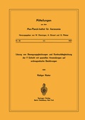 Cover: L&ouml;sung von Bewegungsgleichungen und Kontinuit&auml;tsgleichung der F-Schicht mit speziellen Anwendungen auf erdmagnetische Baist&ouml;rungen - Springer