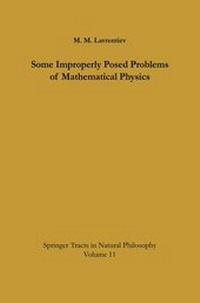Enlarge image Cover: Some Improperly Posed Problems of Mathematical Physics - Springer