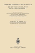 Cover: Die Pathogenese des Diabetes Mellitus - Springer