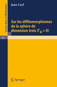 Abbildung von: Sur les diffeomorphismes de la sphere de dimensions trois (Gamma 4=0) - Springer