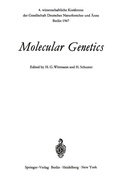 Cover: Molecular Genetics - Springer