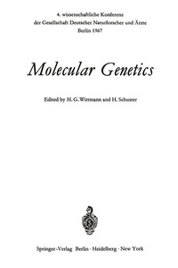 Enlarge image Cover: Molecular Genetics - Springer