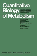 Cover: Quantitative Biology of Metabolism - Springer