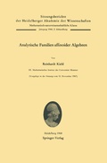 Cover: Analytische Familien affinoider Algebren - Springer