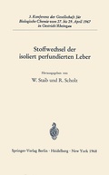 Cover: Stoffwechsel der isoliert perfundierten Leber - Springer