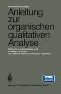 Cover: Anleitung zur organischen qualitativen Analyse - Springer