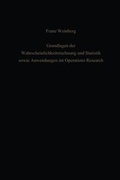 Cover: Grundlagen Der Wahrscheinlichkeitsrechnung Und Statistik Sowie Anwendungen Im Operations Research - Springer