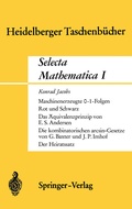 Cover: Selecta Mathematica I - Springer