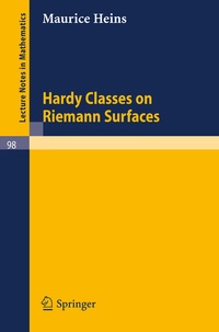 Abbildung von: Hardy Classes on Riemann Surfaces - Springer