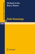 Cover: Etale Homotopy - Springer
