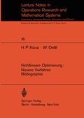 Cover: Nichtlineare Optimierung: Neuere Verfahren Bibliographie - Springer