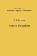 Cover: Analytic Inequalities - Springer