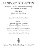 Cover: Magnetic and Other Properties of Oxides and Related Compounds - Springer