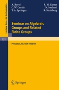 Cover: Seminar on Algebraic Groups and Related Finite Groups - Springer