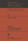 Cover: Optimale Instandhaltungspolitiken in einfachen Systemen - Springer