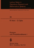 Cover: Konsum- und Produktionstheorie I - Springer