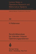 Cover: Sensitivit&auml;tsanalyse bei diskreten linearen Optimierungsproblemen - Springer