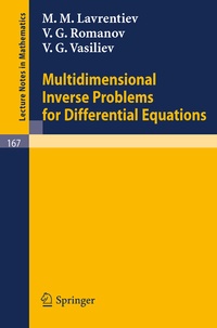 Enlarge image Cover: Multidimensional Inverse Problems for Differential Equations - Springer