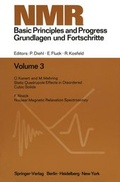 Cover: NMR Basic Principles and Progress / NMR Grundlagen und Fortschritte - Springer