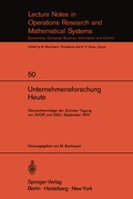 Cover: Unternehmensforschung Heute - Springer
