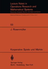 Abbildung von: Kooperative Spiele und Märkte - Springer
