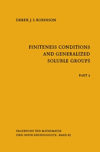 Enlarge image Cover: Finiteness Conditions and Generalized Soluble Groups - Springer