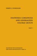 Cover: Finiteness Conditions and Generalized Soluble Groups - Springer