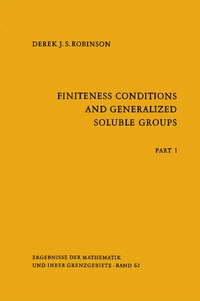 Enlarge image Cover: Finiteness Conditions and Generalized Soluble Groups - Springer