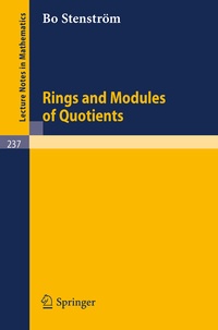Abbildung von: Rings and Modules of Quotients - Springer