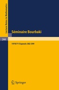 Cover: S&eacute;minaire Bourbaki - Springer