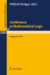 Abbildung von: Conference in Mathematical Logic - London '70 - Springer