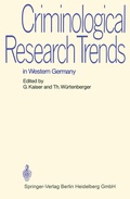 Cover: Criminological Research Trends in Western Germany - Springer