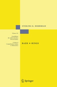Abbildung von: Baer *-Rings - Springer
