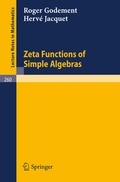 Cover: Zeta Functions of Simple Algebras - Springer