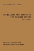 Cover: Generators and Relations for Discrete Groups - Springer