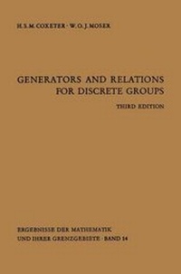 Enlarge image Cover: Generators and Relations for Discrete Groups - Springer
