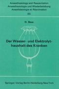 Cover: Der Wasser- und Elektrolythaushalt des Kranken - Springer