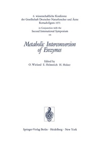 Enlarge image Cover: Metabolic Interconversion of Enzymes - Springer