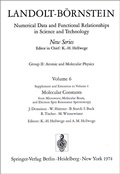 Cover: Molecular Constants from Microwave, Molecular Beam, and Electron Spin Resonance Spectroscopy / Molekelkonstanten aus Messungen der Mikrowellen-, Molekularstrahl- und Elektronenspinresonanz-Spektroskopie - Springer