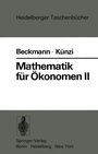 Cover: Mathematik für Ökonomen II - Springer