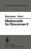 Cover: Mathematik f&uuml;r &Ouml;konomen II - Springer
