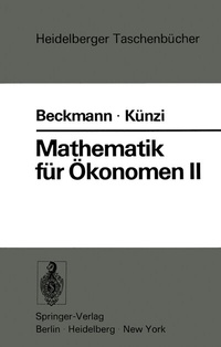 Enlarge image Cover: Mathematik für Ökonomen II - Springer