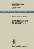 Cover: Zur Gr&ouml;&szlig;enkonstanz bei Schizophrenen - Springer