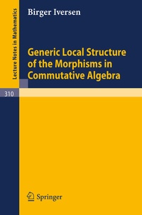 Abbildung von: Generic Local Structure of the Morphisms in Commutative Algebra - Springer
