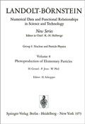 Cover: Photoproduction of Elementary Particles / Photoproduktion von Elementarteilchen - Springer
