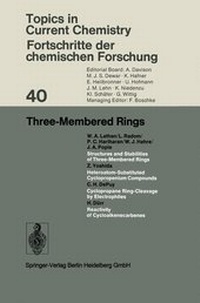 Enlarge image Cover: Three-Membered Rings - Springer