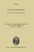 Cover: Form, Gestalt Und Plastizitat - Springer