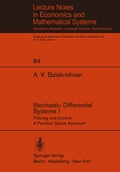 Cover: Stochastic Differential Systems I - Springer