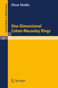 Enlarge image Cover: One-Dimensional Cohen-Macaulay Rings - Springer